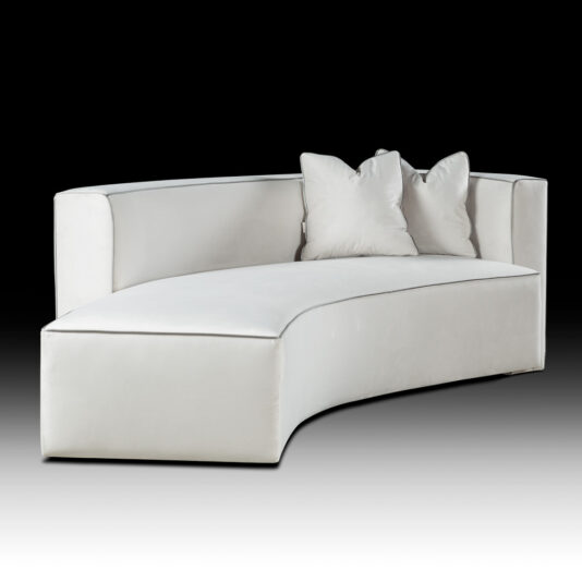 Luxurious Curved Designer Satin Pleated Sofa Luxurious Curved Designer Satin Pleated Sofa