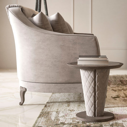 Luxury Designer Italian Curved Armchair