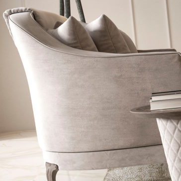 Luxury Designer Italian Curved Armchair Luxury Designer Italian Curved Armchair