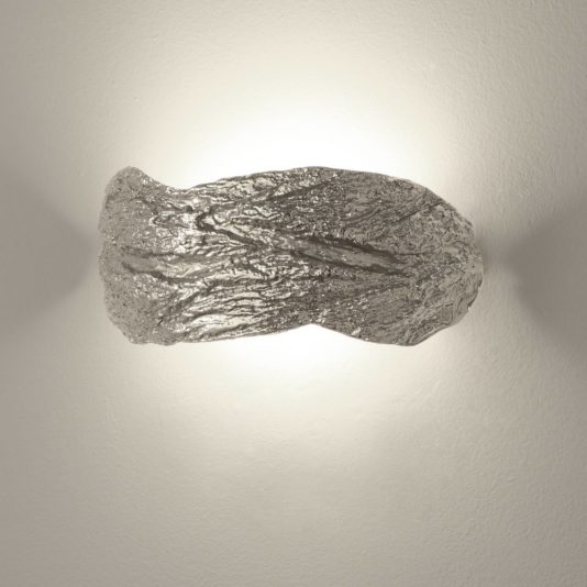 Modern Italian Textured Nickel Wall Light
