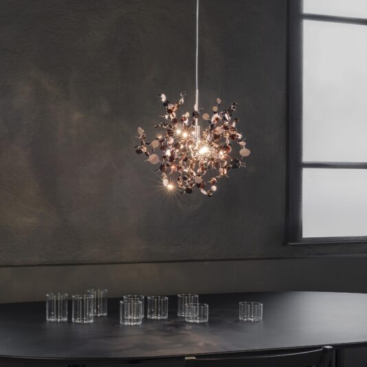 Italian Rose Gold Plated Designer Pendant Light Italian Rose Gold Plated Designer Pendant Light