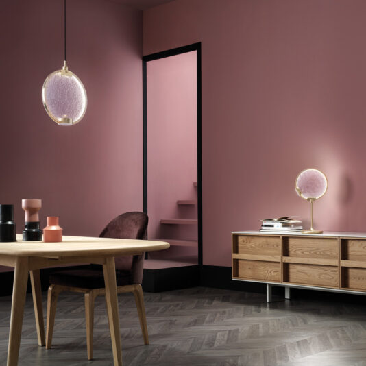 Modern Round Pink Glass Diffuser Pendant Modern Round Pink Glass Diffuser Pendant