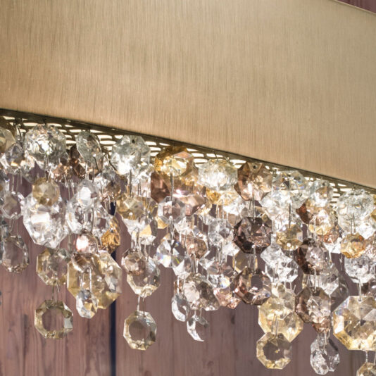 Oval Burnished Gold Contemporary Chandelier With Amber Pendants Oval Burnished Contemporary Chandelier With Amber Pendants