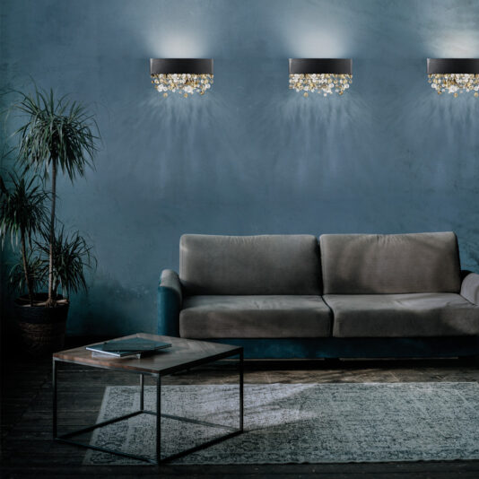 Oval Matt Black Chandelier Style Wall Light Oval Matt Black Chandelier Style Wall Light