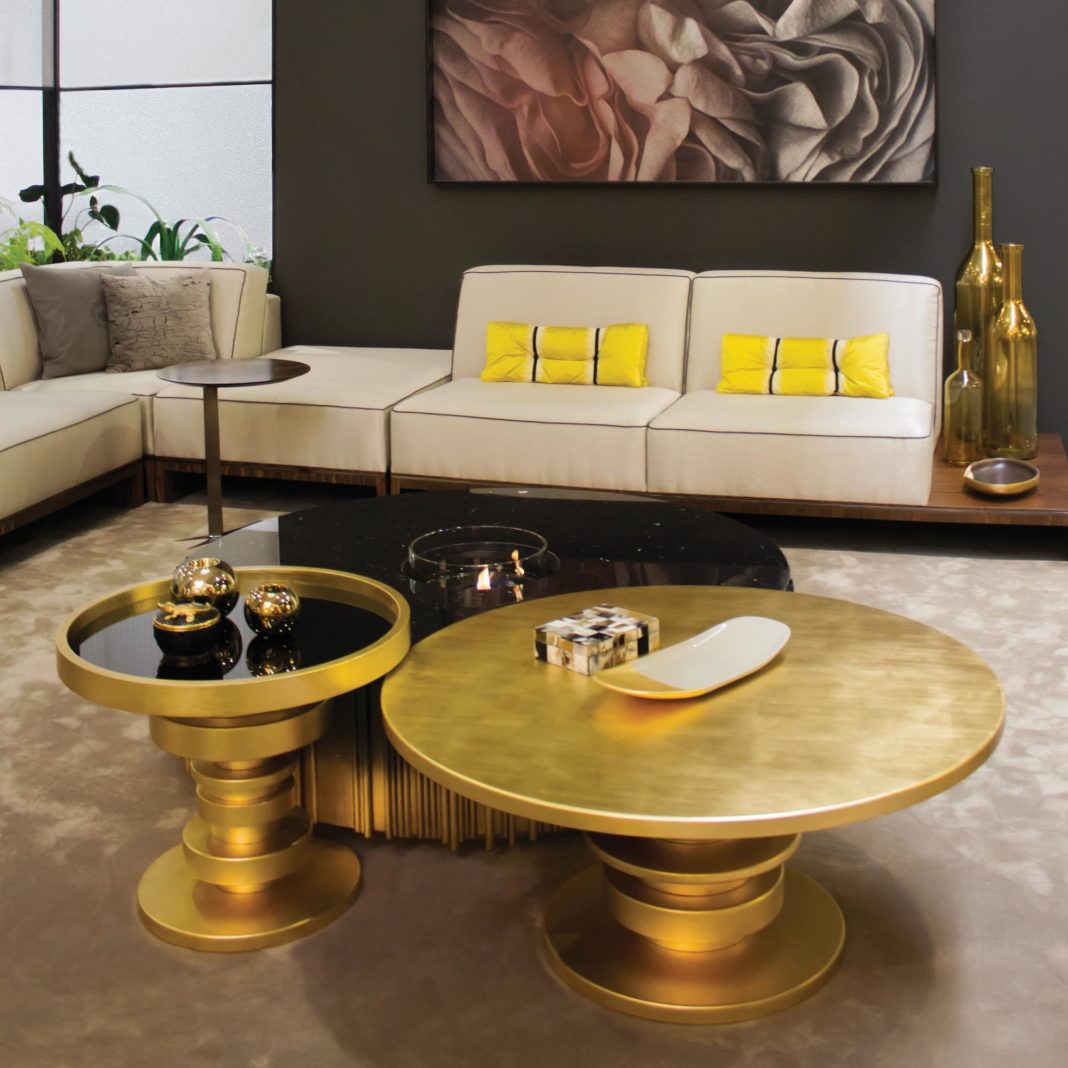 Striking Designer Round Coffee Table - Juliettes Interiors