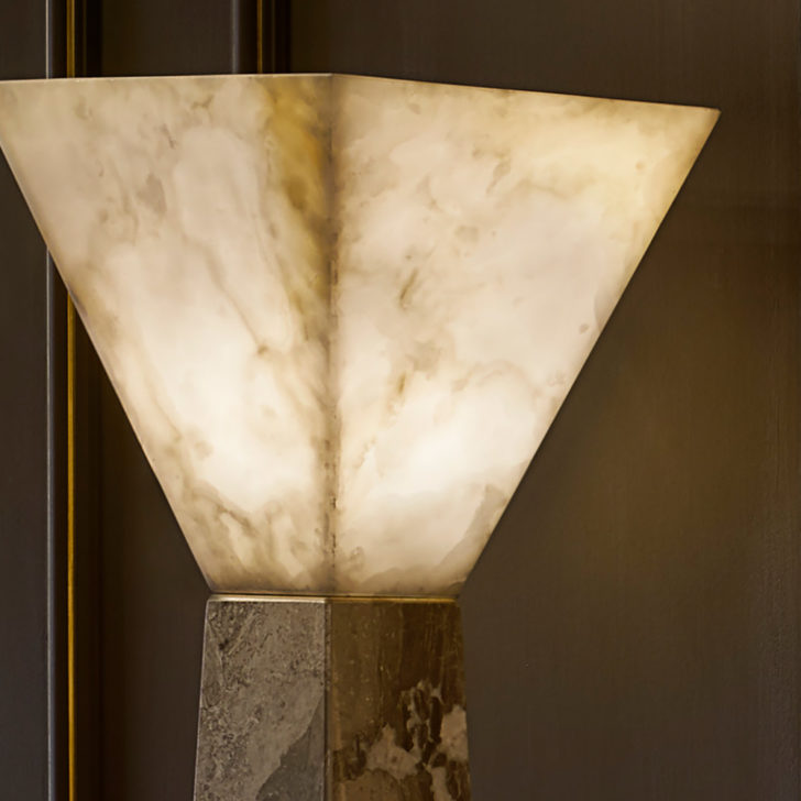 Contemporary Designer Onyx Floor Lamp