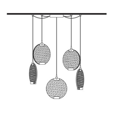 Contemporary Round Coloured Glass Diffuser Pendant Cluster Contemporary Round Coloured Glass Diffuser Pendant Cluster
