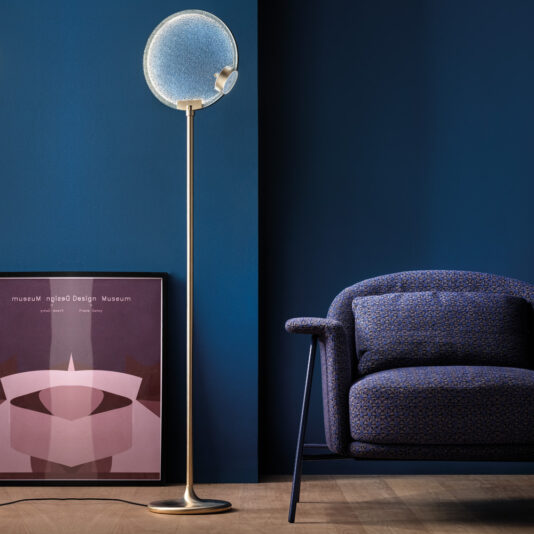 Modern Round Coloured Glass Diffuser Floor Lamp Modern Round Coloured Glass Diffuser Floor Lamp