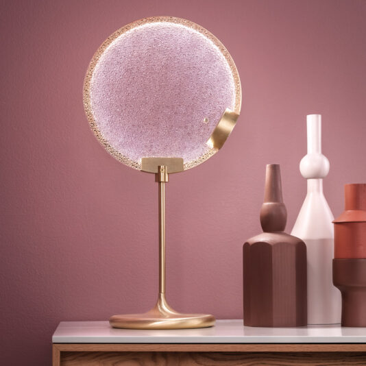 Modern Round Coloured Glass Diffuser Table Lamp