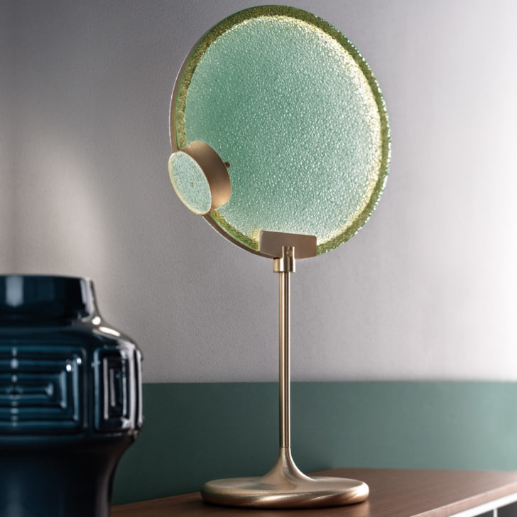Modern Round Coloured Glass Diffuser Table Lamp