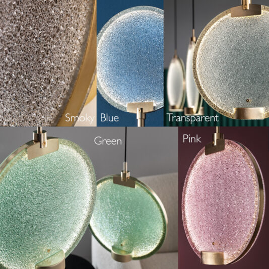 Modern Round Coloured Glass Diffuser Table Lamp