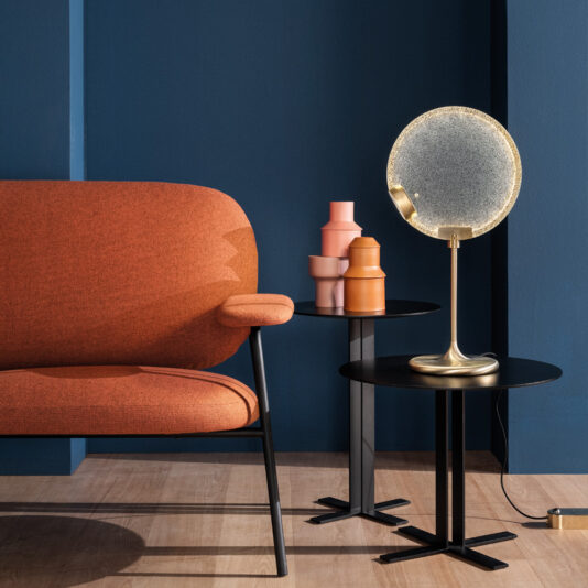 Modern Round Coloured Glass Diffuser Table Lamp
