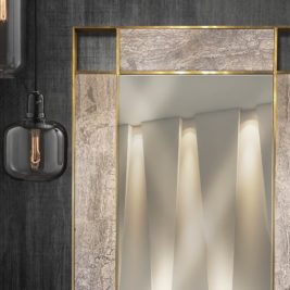 Rectangular Modern Italian Designer Marble Wall Mirror