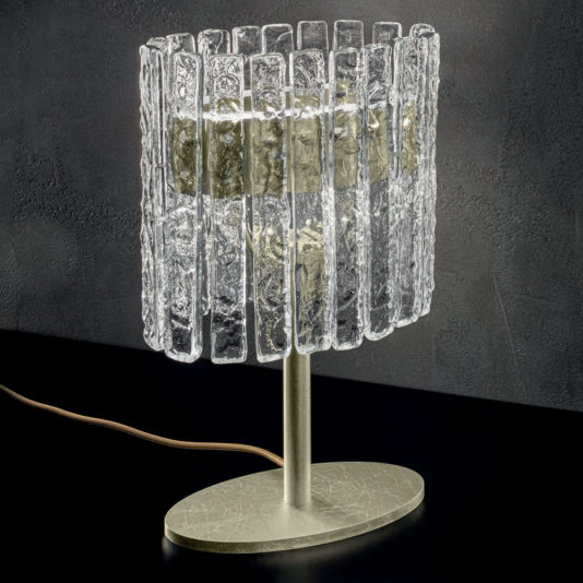 Rock Crystal Inspired Contemporary Dimmable LED Table Lamp