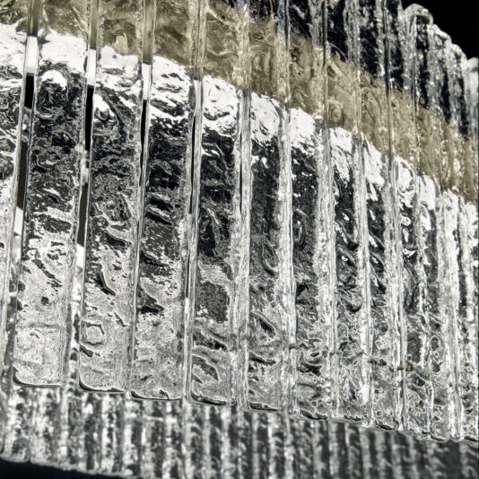 Rock Crystal Inspired Contemporary Vertical Chandelier