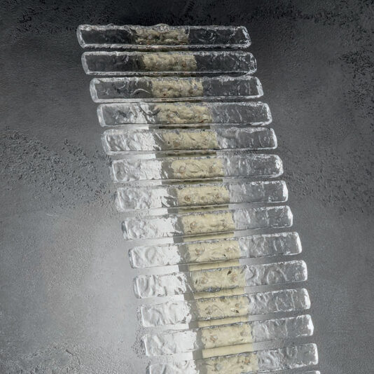 Rock Crystal Inspired Contemporary LED Long Wall Light
