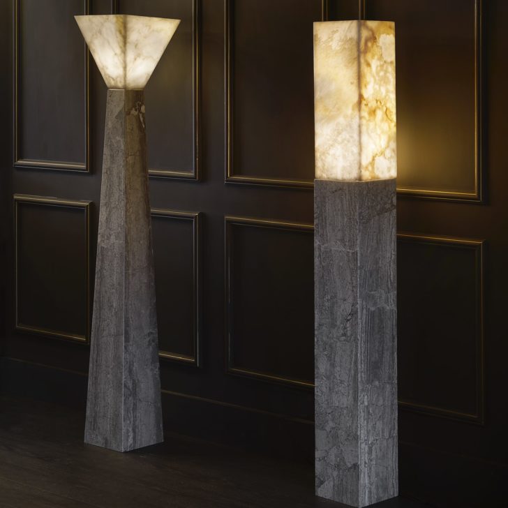 Contemporary Designer Onyx Floor Lamp
