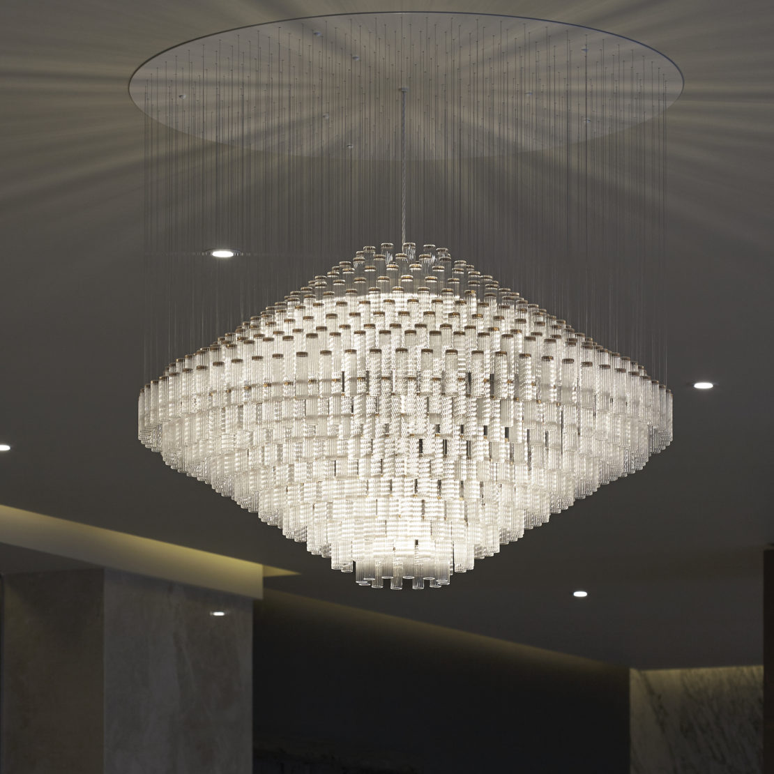 ribbed furniture, Art Deco Inspired Hand Made Chandelier