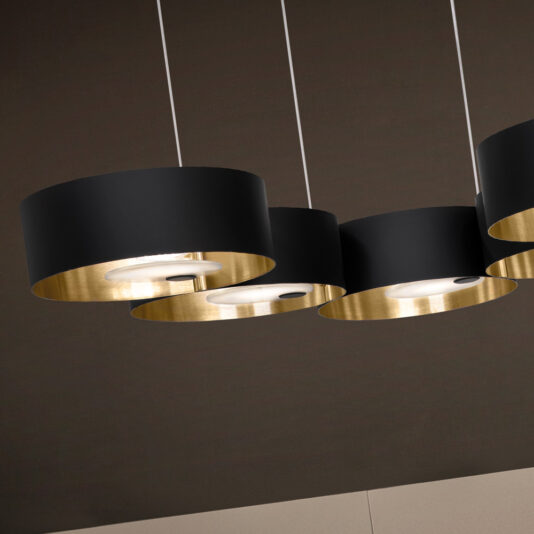 Large Contemporary Matt Black Suspension Light Large Contemporary Matt Black Suspension Light
