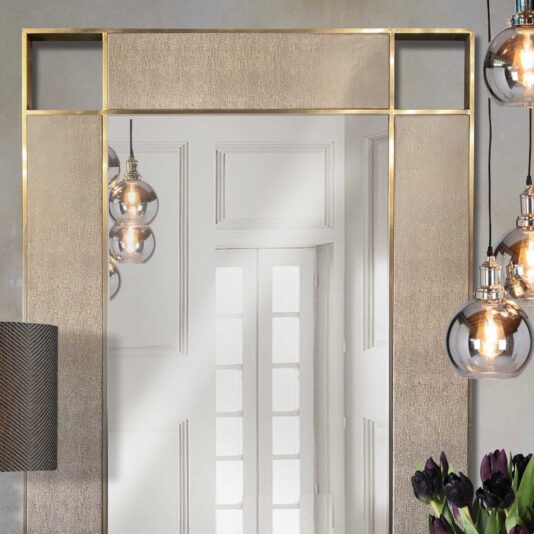 Modern Italian Designer Rectangular Textured Leather Mirror Modern Italian Designer Rectangular Alligator Print Leather Mirror