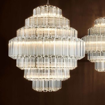 Art Deco Style Glass Chandelier Art Deco Style Glass Chandelier