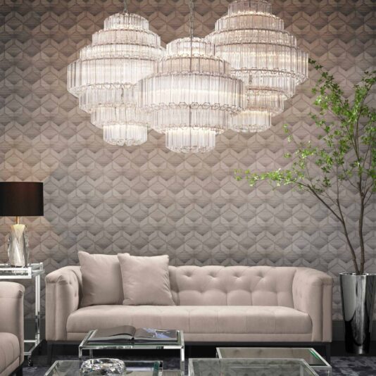 Art Deco Style Glass Chandelier Art Deco Style Glass Chandelier