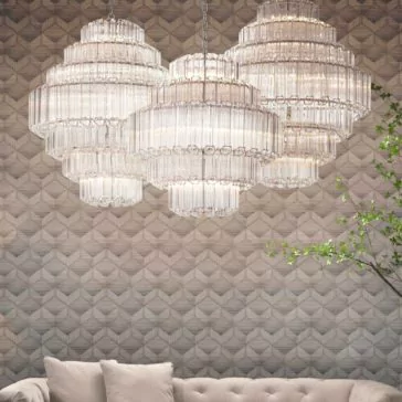 Art Deco Style Glass Chandelier Art Deco Style Glass Chandelier
