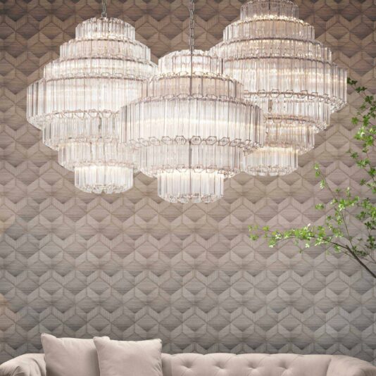 Art Deco Style Glass Chandelier Art Deco Style Glass Chandelier
