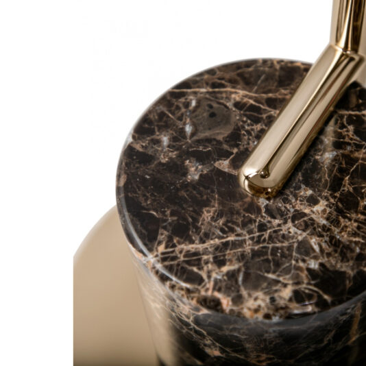 Contemporary Designer Emperador Marble Adjustable Floor Lamp Contemporary Designer Emperador Marble Adjustable Floor Lamp