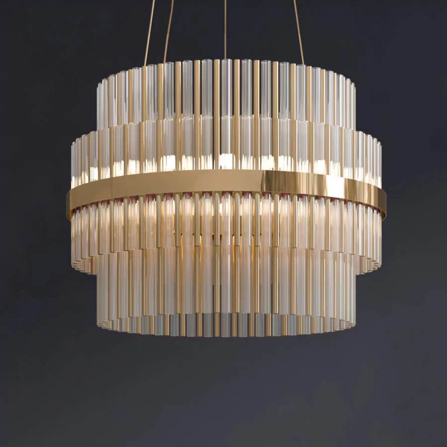 Contemporary Designer Tiered Chandelier - Juliettes Interiors