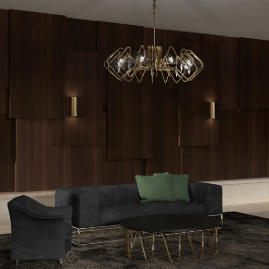 Contemporary Swarovski Crystal Abstract Chandelier