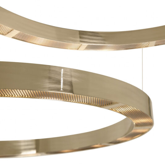 Gold Plated High End Designer Hoop Chandelier