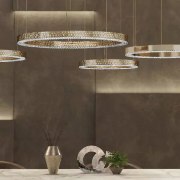 High End Designer Hoop Chandelier With Crystals High End Designer Hoop Chandelier With Swarovski Crystals