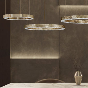 High End Designer Hoop Chandelier With Crystals High End Designer Hoop Chandelier With Crystals