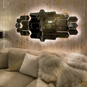 High End Large Designer Geometric Multi Layered Wall Mirror with LED High End Large Designer Geometric Multi Layered Wall Mirror with LED