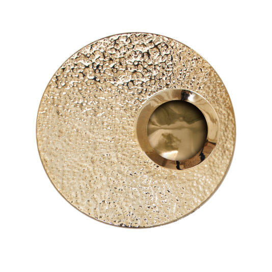 Luxury Gold Plated Hammered Disc Wall Light Luxury Gold Plated Hammered Disc Wall Light