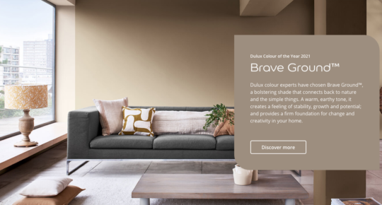Dulux, brave ground, colour trends 2021