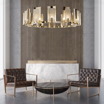 Contemporary Brass And White Carrara Marble Chandelier Contemporary Brass And White Carrara Marble Chandelier