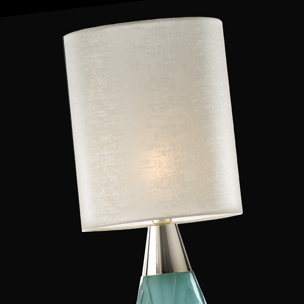 Contemporary Turquoise Italian Crystal Table Lamp