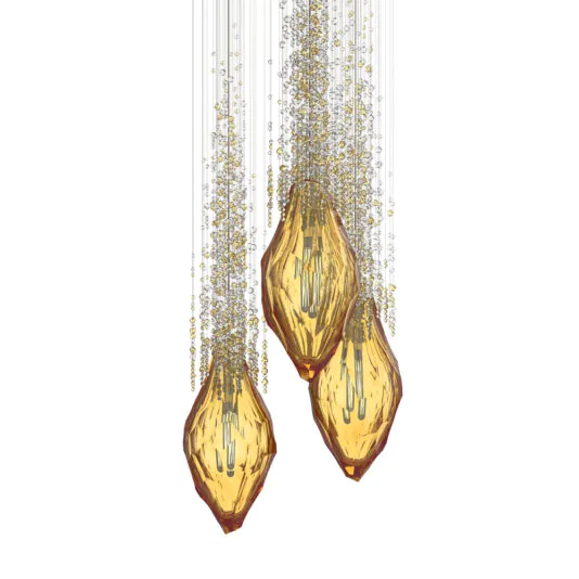 Exclusive Amber Crystal Ceiling Light Exclusive Amber Crystal Ceiling Light