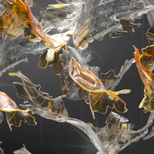 Exclusive Floating Leaf Chandelier Exclusive Floating Leaf Chandelier