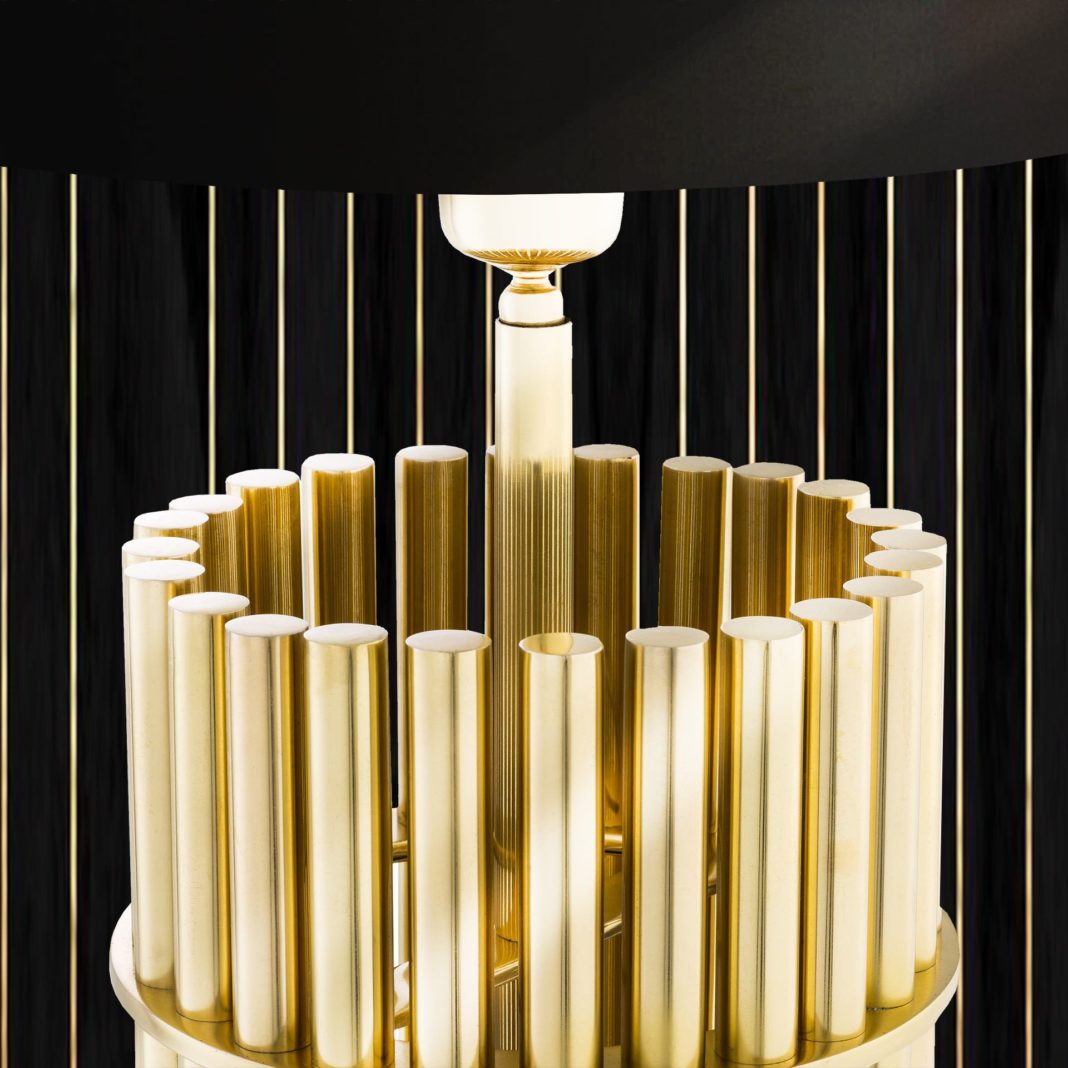 Gold Linear Table Lamp