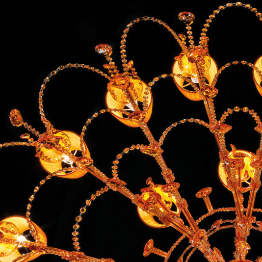 Luxury 24 Arm Amber Glass Chandelier Luxury 24 Arm Amber Glass Chandelier