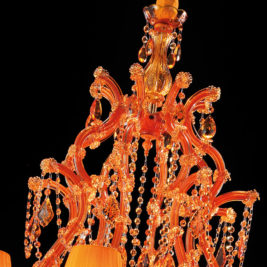 Luxury 24 Arm Amber Glass Chandelier