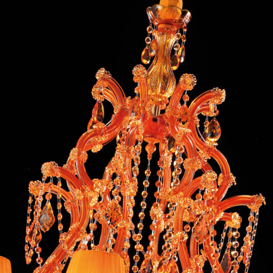 Luxury 24 Arm Amber Glass Chandelier Luxury 24 Arm Amber Glass Chandelier