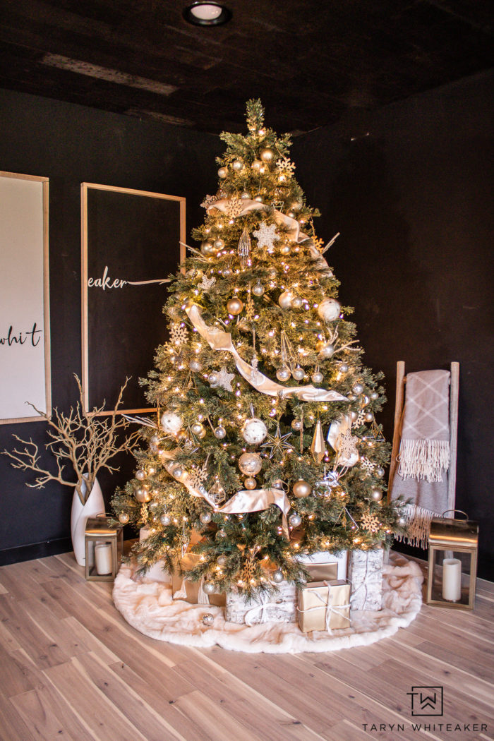 Christmas decor, Taryn Whiteaker cream and gold tree