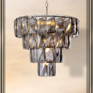 Art Deco Style Smoked Glass Chandelier Art Deco Style Smoked Glass Chandelier