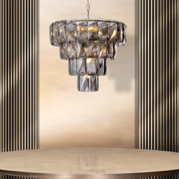 Art Deco Style Smoked Glass Chandelier Art Deco Style Smoked Glass Chandelier
