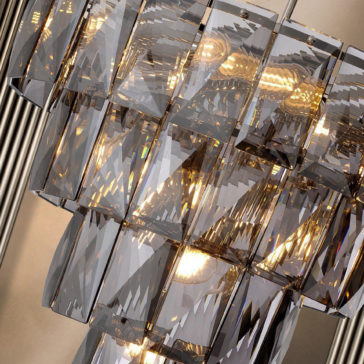 Art Deco Style Smoked Glass Chandelier Art Deco Style Smoked Glass Chandelier
