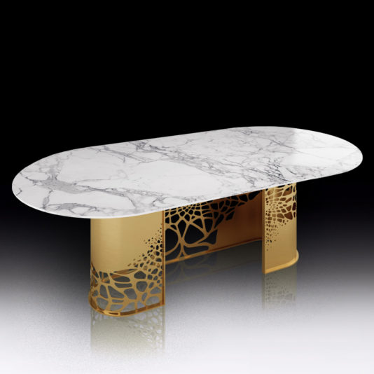 Exclusive Marble Oval Dining Table